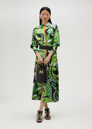 Paisley print shirt dress