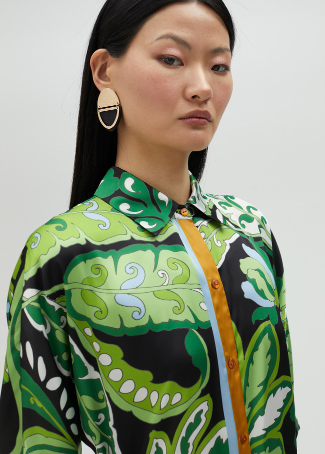 Hemdkleid mit Paisley-Print