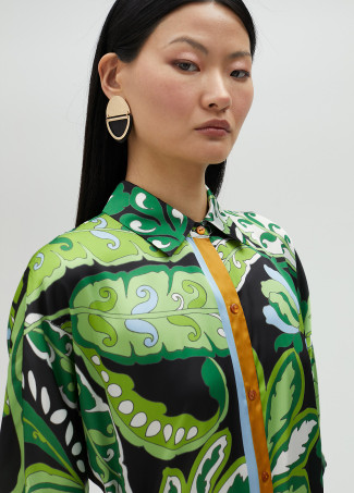 Robe chemise imprimé paisley