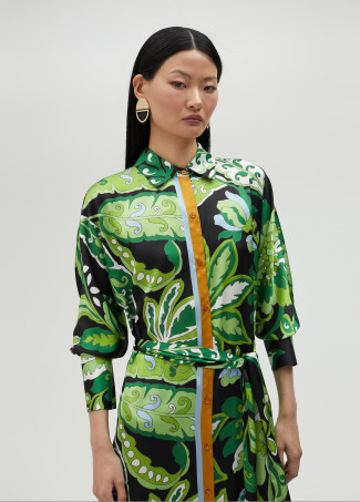 Vestito chemisier stampa paisley