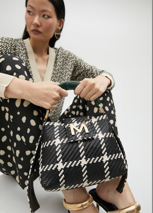 Bolso bandolera de cuadros