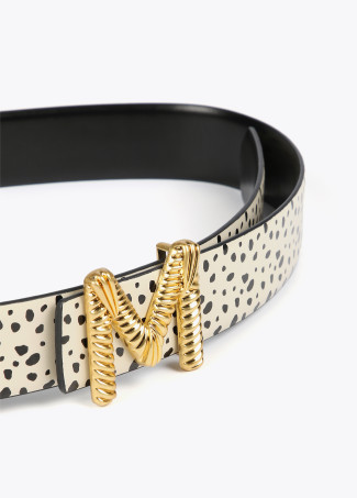 Cinto reversível com estampado dálmata