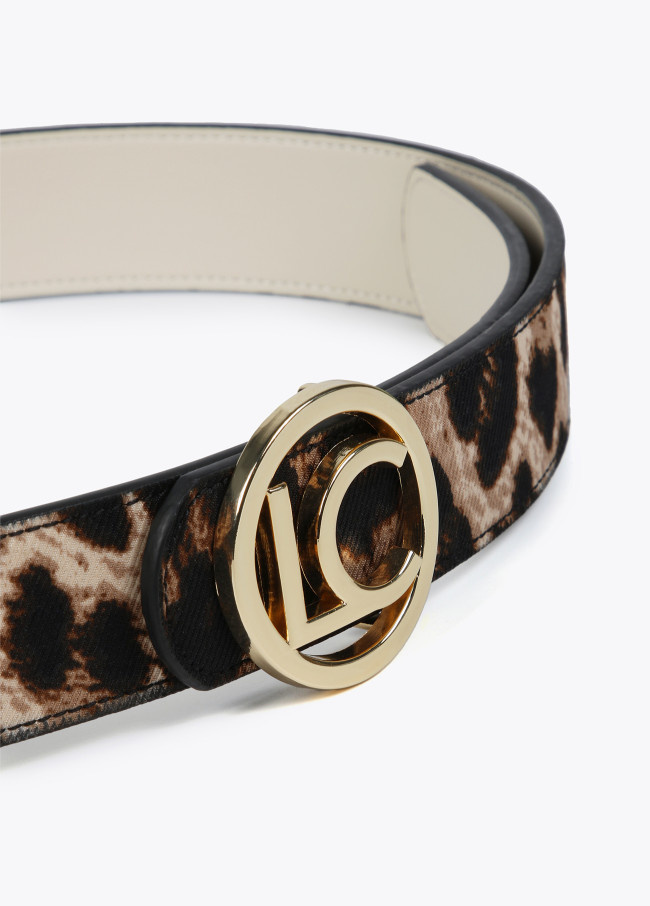 Cintura double face stampa animalier LC