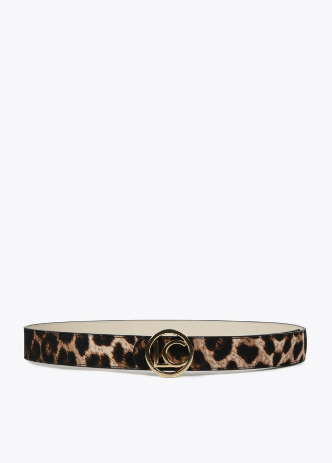 Cintura double face stampa animalier LC