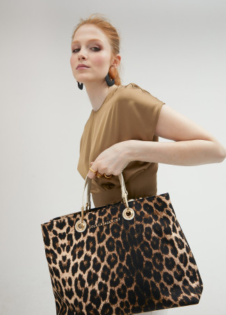 Bolso shopper animal print