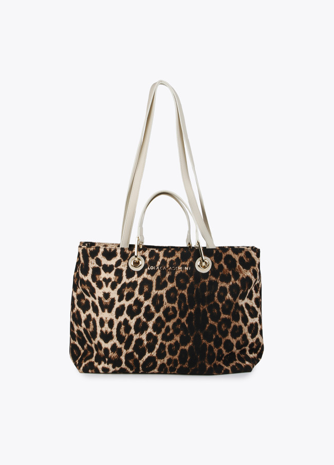 Animal print tote bag