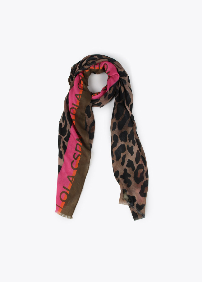 Foulard à motif imprimé animal