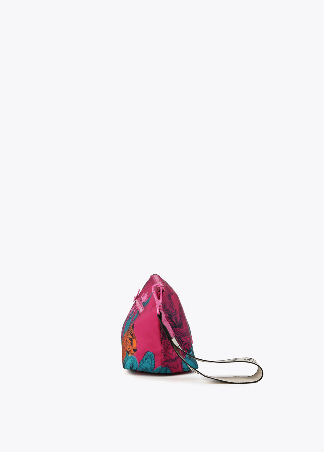 Kulturbeutel aus Nylon mit mehrfarbigem Animal...