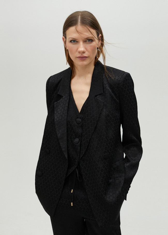 Fließender Blazer aus Jacquard