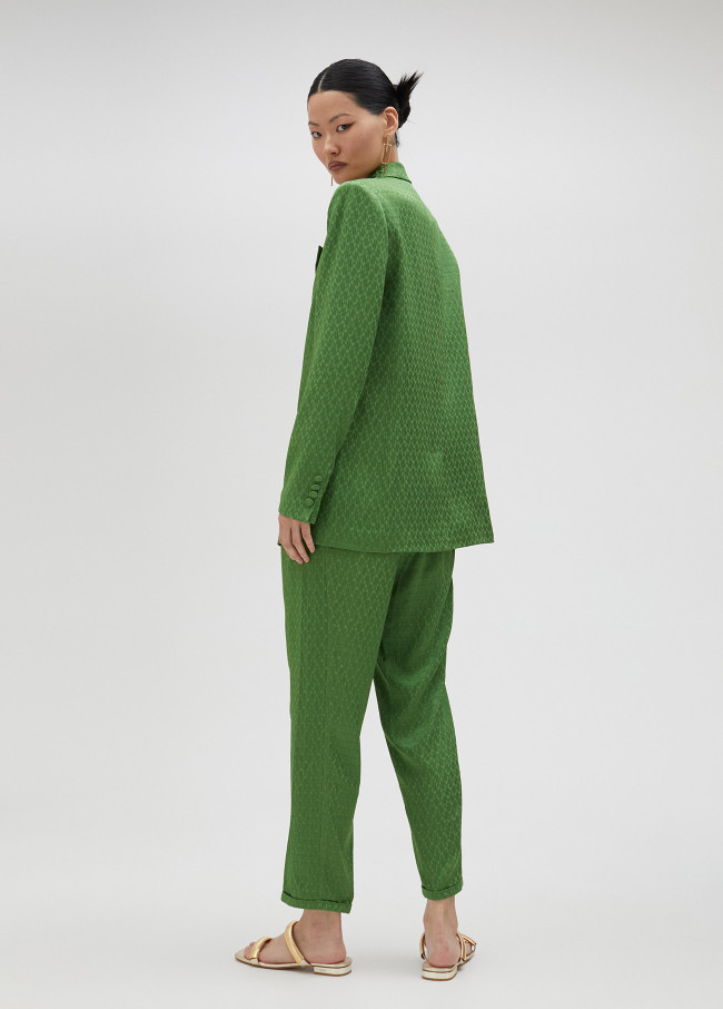 Flowing jacquard blazer