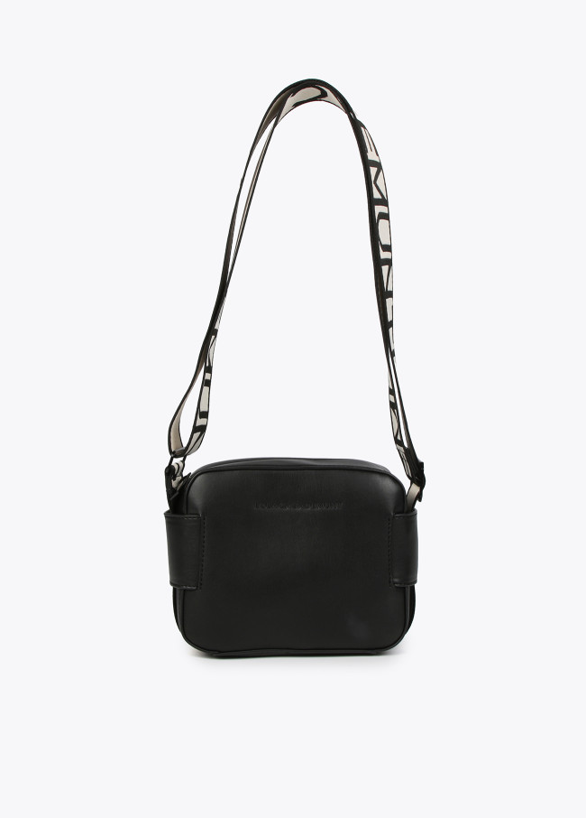 Sac à bandoulière camera bag avec anses à décor logos