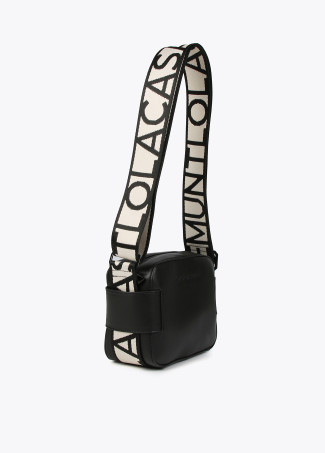 Sac à bandoulière camera bag avec anses à décor logos