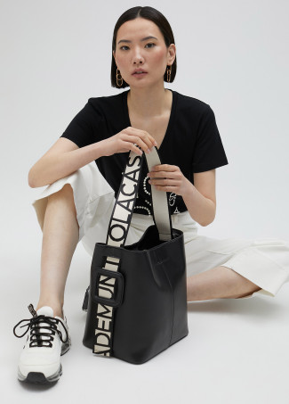 Sac cabas avec anses à décor logo