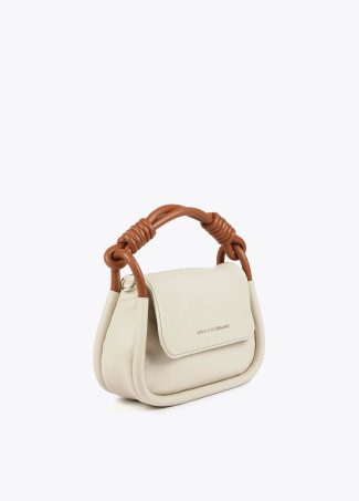 Bolso bandolera con solapa con asas redondas