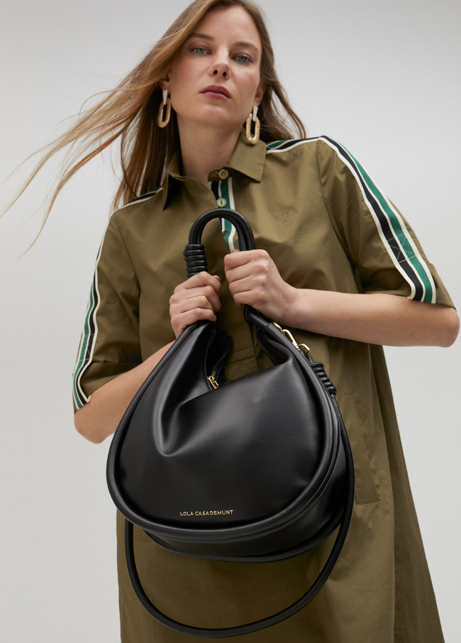 Hobo-Tasche mit runden Griffen