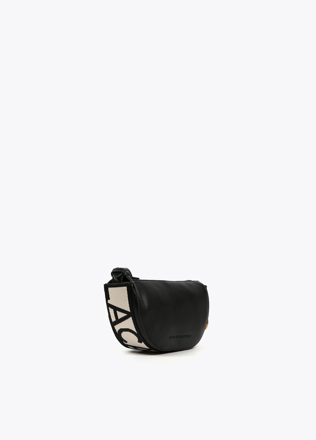 Sac à bandoulière avec anneaux et ruban à décor...