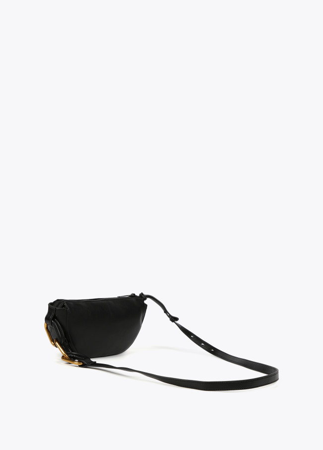 Sac à bandoulière avec anneaux et ruban à décor...