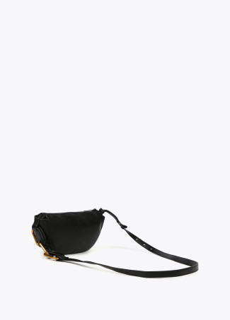 Sac à bandoulière avec anneaux et ruban à décor logo