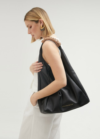 Borsa shopper con dettaglio intrecciato