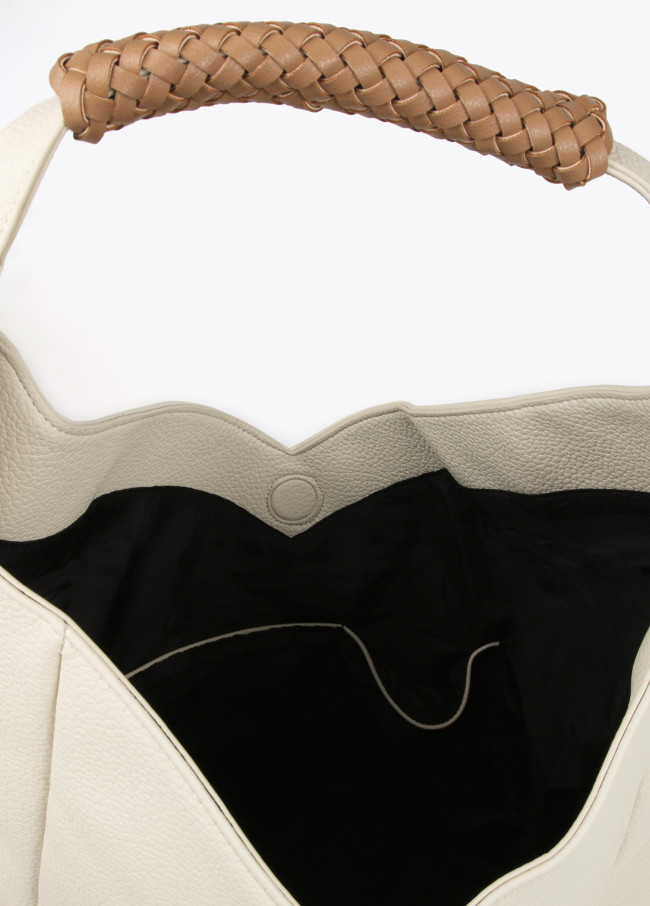 Bolso shopper con detalle trenzado