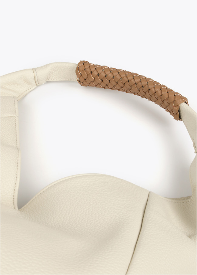 Borsa shopper con dettaglio intrecciato