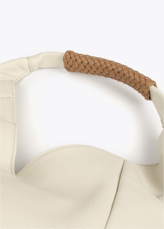 Bolso shopper con detalle trenzado