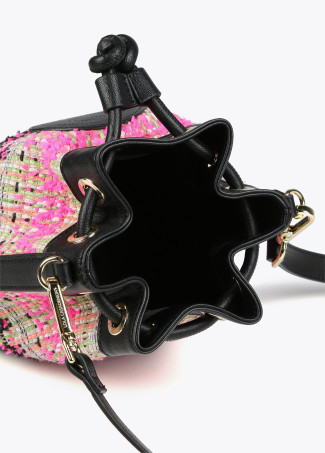 Mini borsa a secchiello tweed