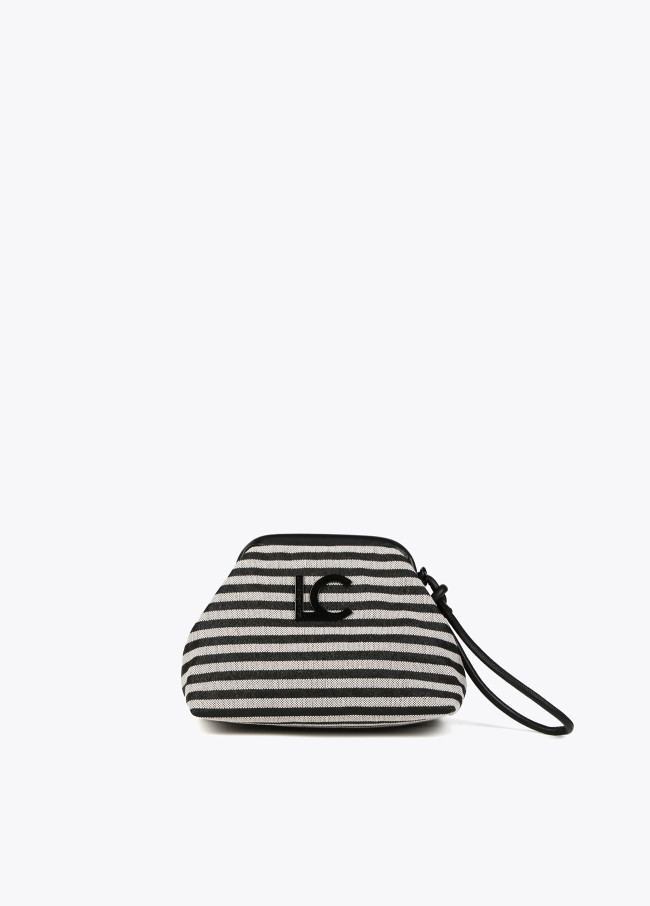 Striped handbag