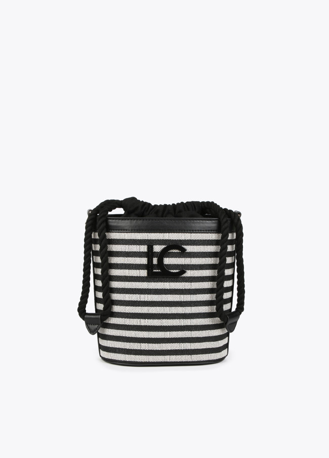 Borsa a secchiello righe