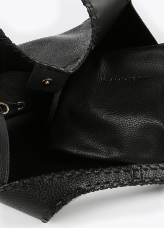 Bolso shopper con pespuntes