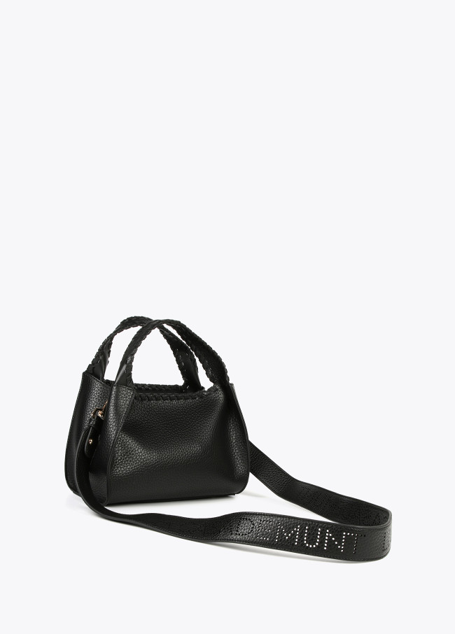 Crossbody bag with topstitching