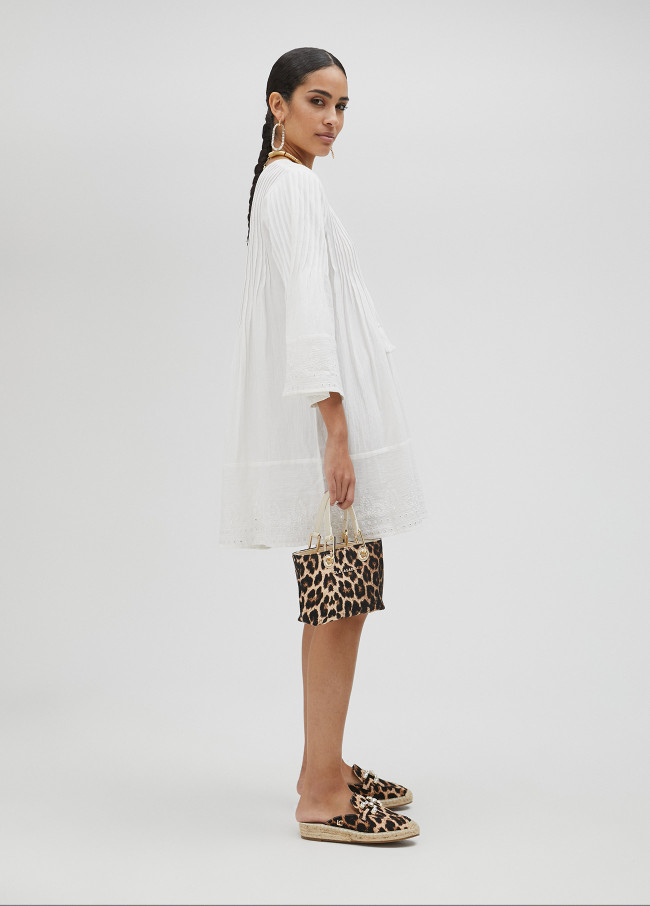 Mini animal print tote bag