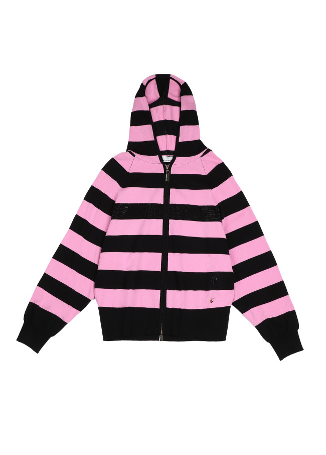 Strick-Sweatshirt mit Kapuze