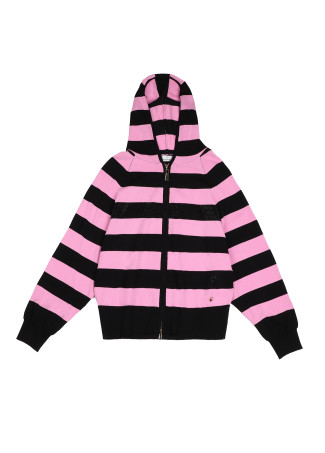 Felpa in maglia con cappuccio