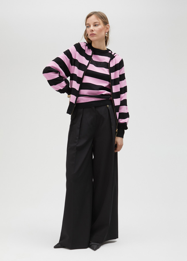 Strick-Sweatshirt mit Kapuze