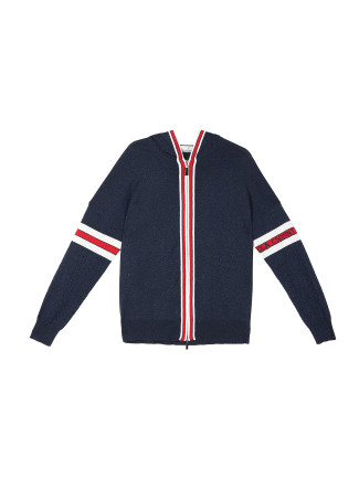 Sudadera de punto con raya deportiva