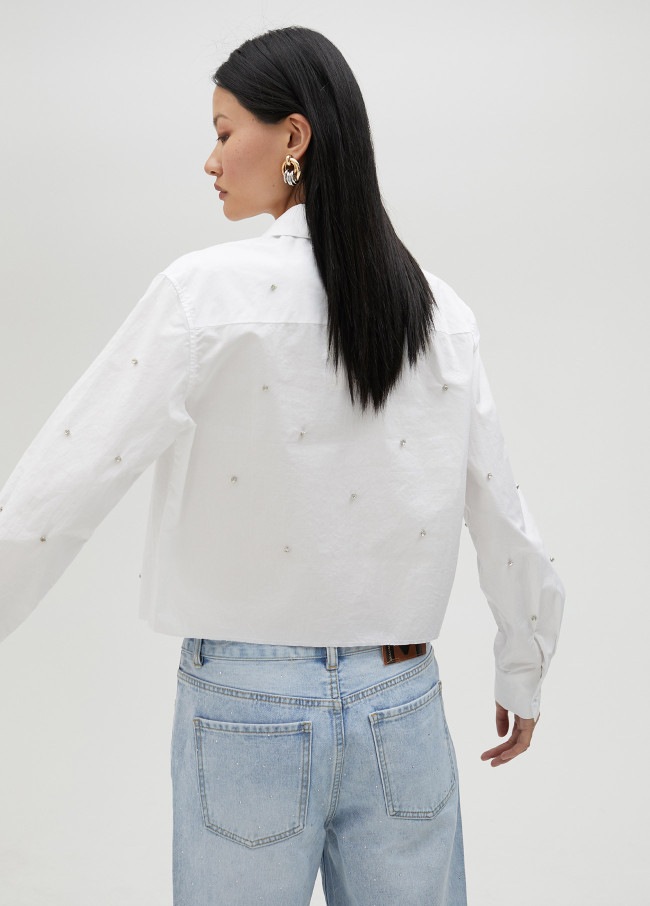 Kurzes Hemd mit Strass