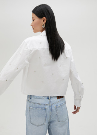 Kurzes Hemd mit Strass
