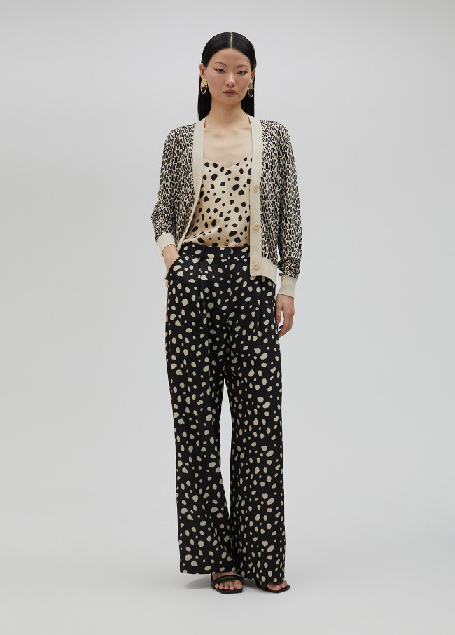 Cardigan jacquard logo