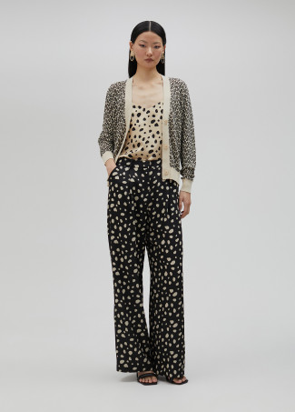 Jacquard logo cardigan