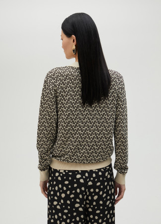 Strickjacke Jacquard Logoprint