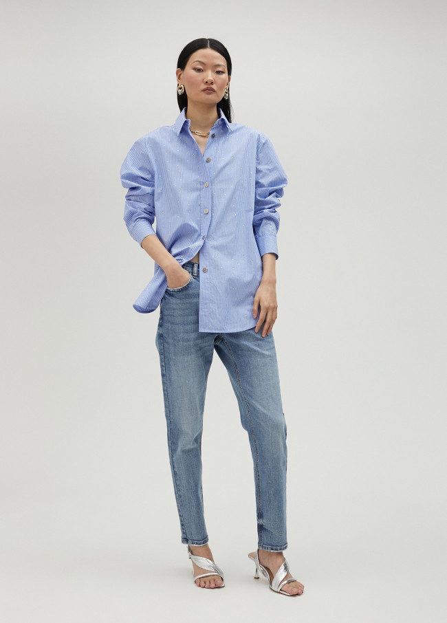 Striped shirt with rhinestone detail 2