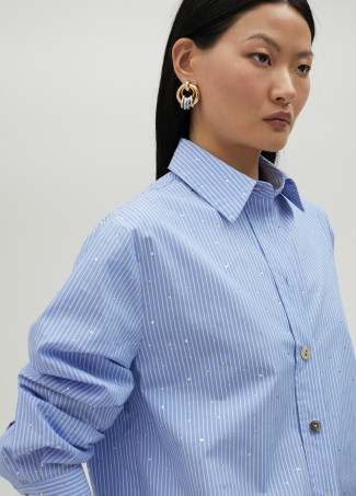 Camisa de rayas con strass
