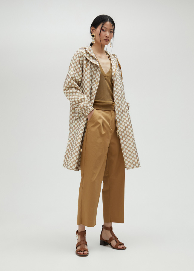 Logo trench coat