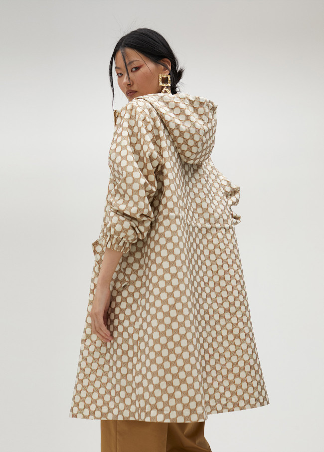 Logo trench coat