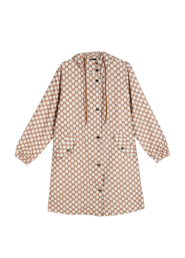 Logo trench coat