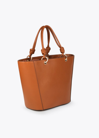 Borsa effetto pelle con nodi