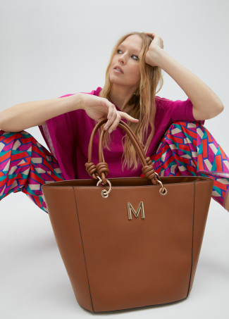 Bolso efecto piel con nudos