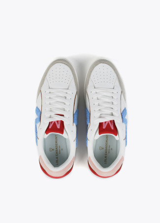 Sneakers multicolori con lettera M effetto spugna