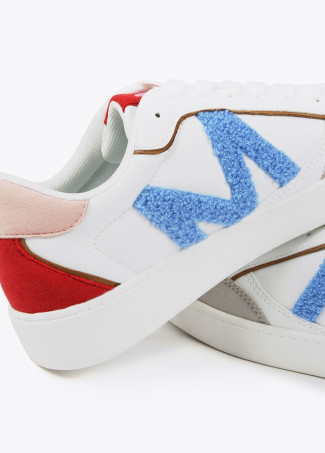 Multicoloured trainers with terry M detail